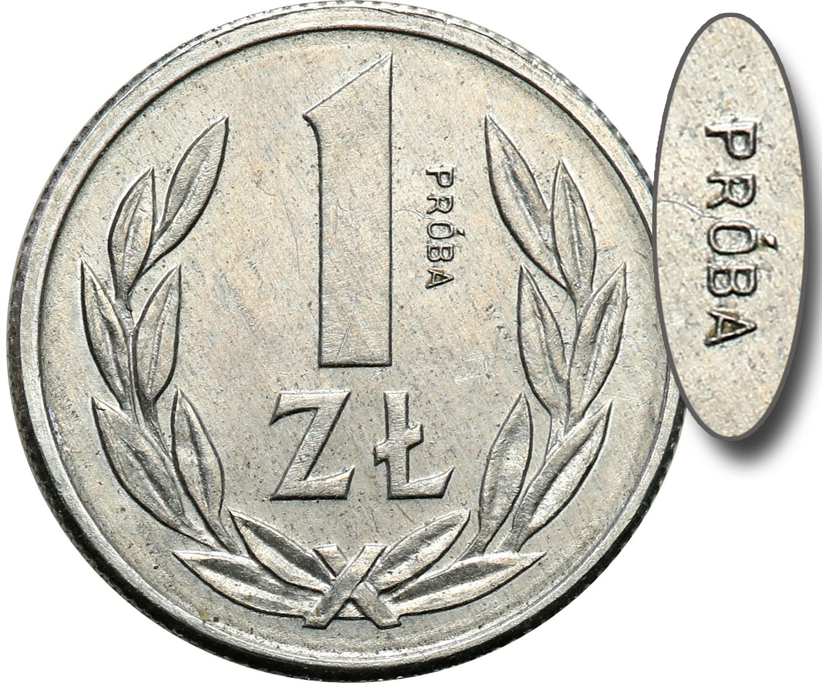 PRL PRÓBA aluminium 1 złoty 1989 - tylko 18 sztuk - RZADKOŚĆ